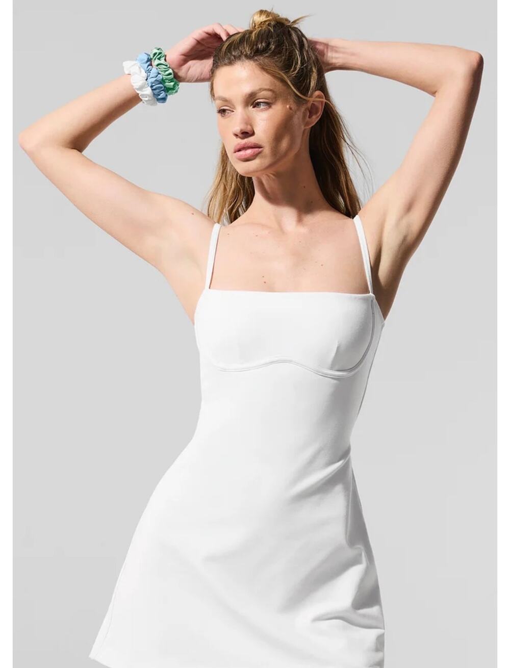 ALO Airbrush Streamlined Dress — White, Small, NWT